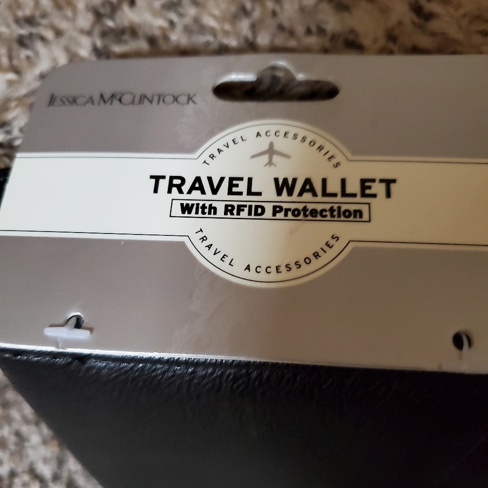 Black travel wallet